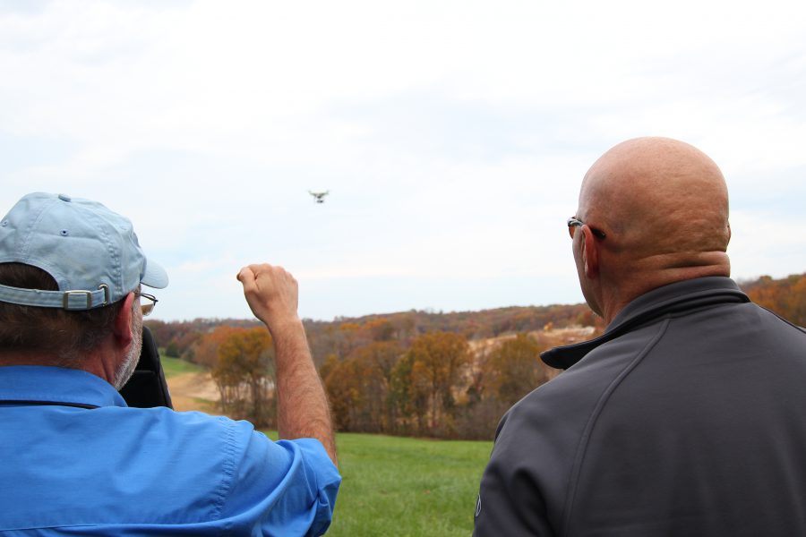 Drone Pilot and Navigator, two person aerial drone crew. 